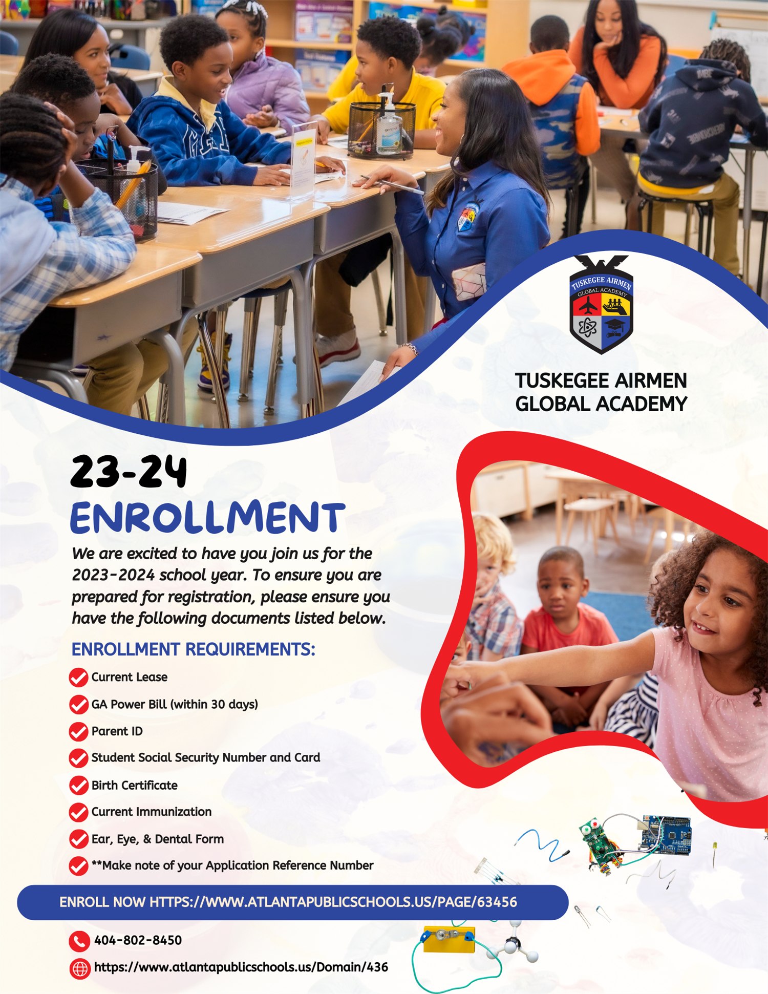 2023-2024 School Year Enrollment Flyer